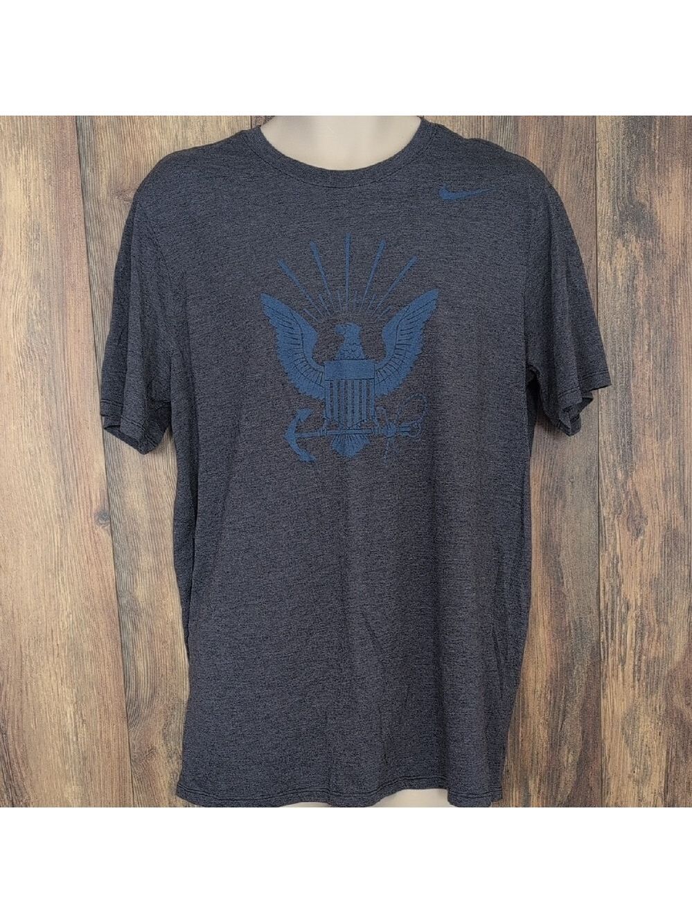 The Nike Tee Men's Gray/Blue Athletic Cut T-Shirt Tee L                     M305